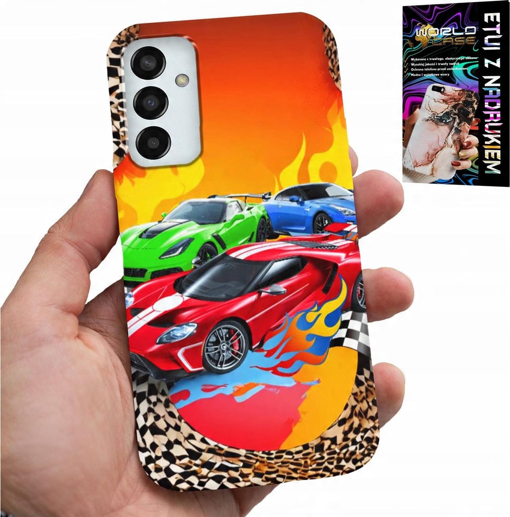 Gehäuse Für Samsung Galaxy M13 4G - Für Kinder, Rennwagen + Glas