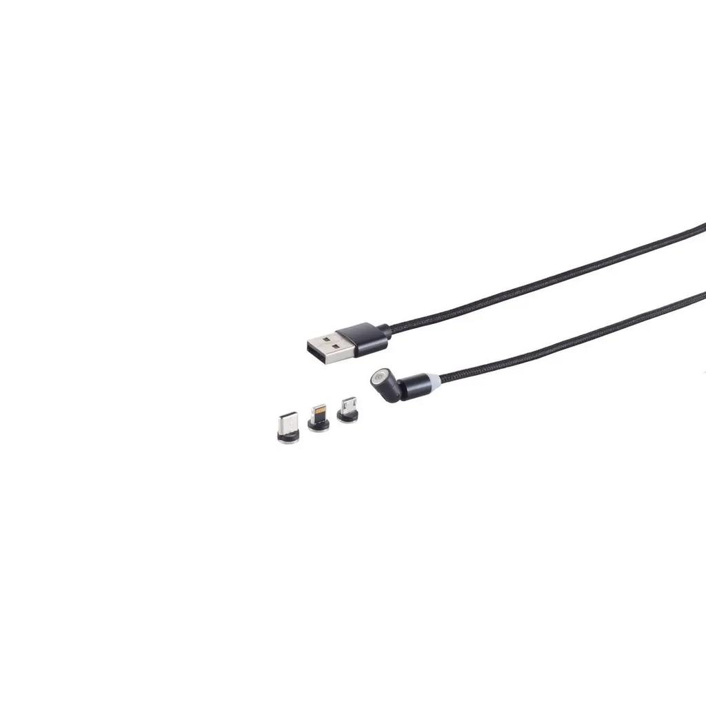 Câble USB-A Magnétique 3-en-1 pour Gaming et Voiture - Pivot 540° 2m