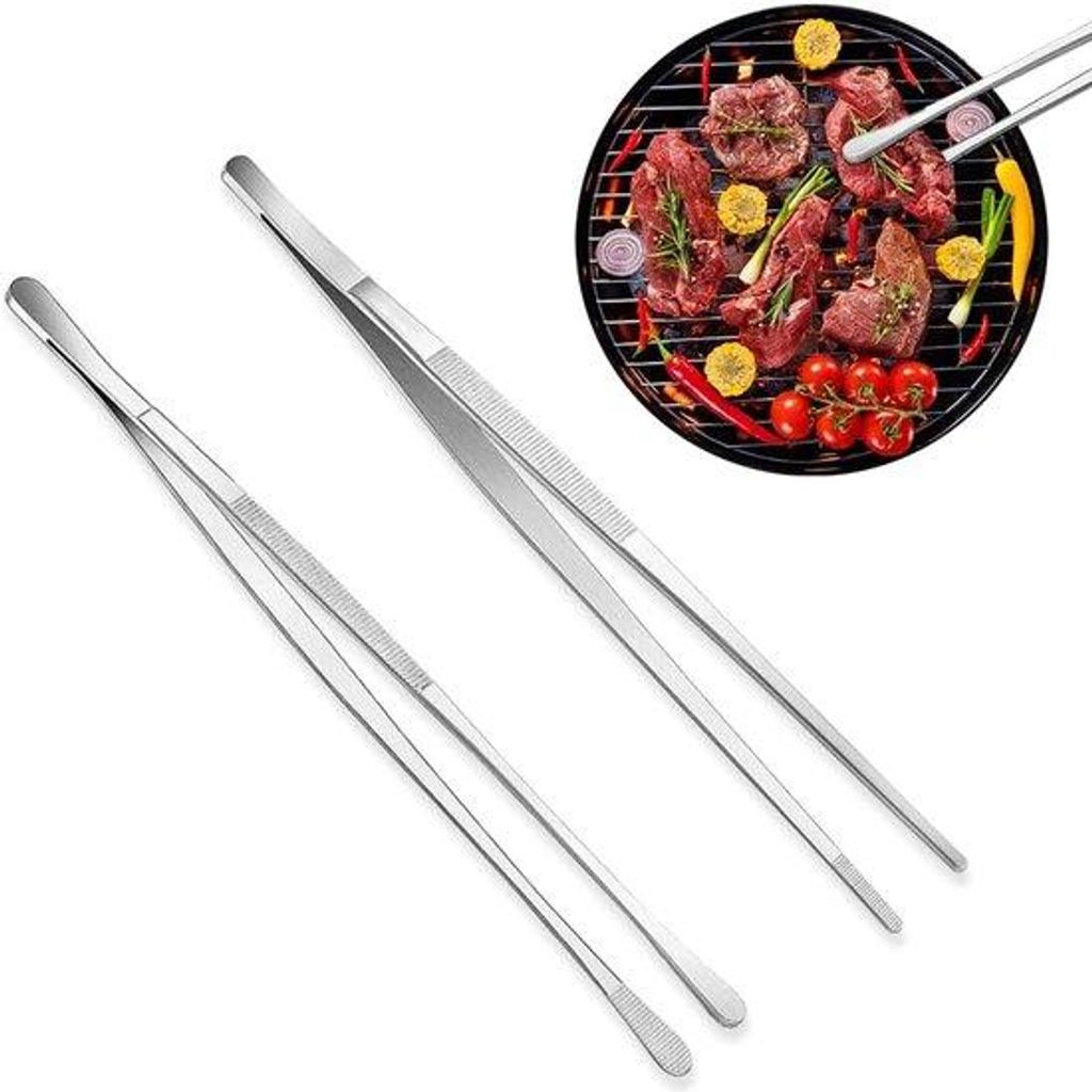 Edelstahl-Grillzange, 2-teilig, rostfrei