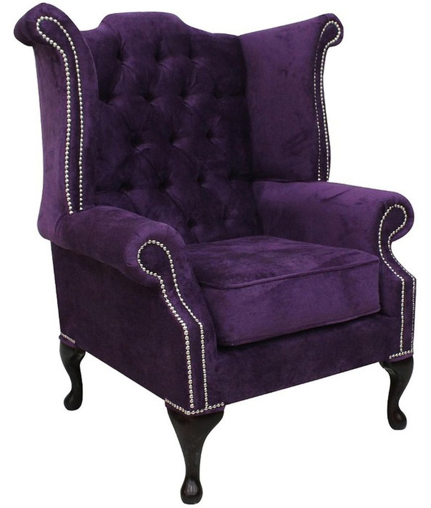 Echter Chesterfield Ohrensessel Sessel Couch Sofa Polster Sitz Lounge Relax Neu