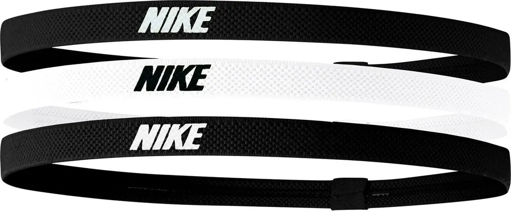 Bandeau de Sport Nike Elastic Headband 3583 036 Lot de 3 Noir et Blanc