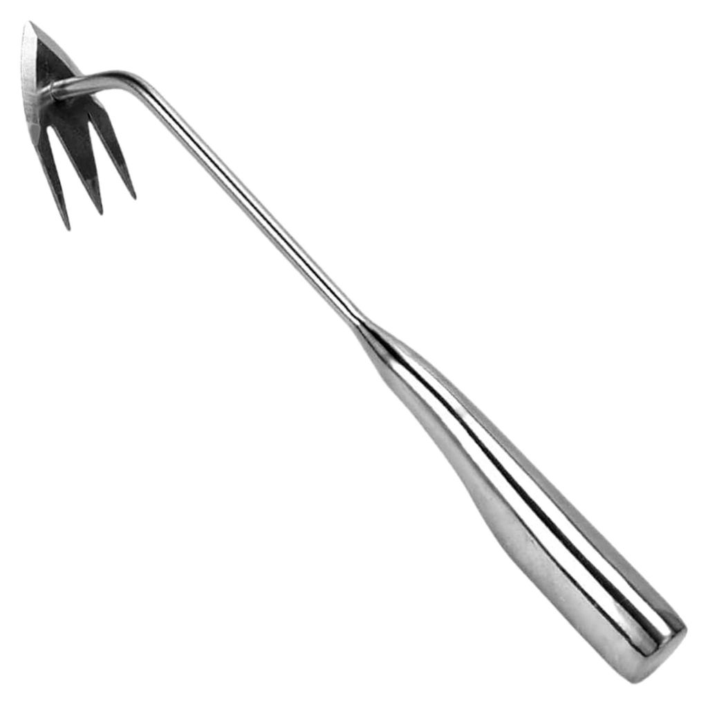 Unkrautstecher | Manuelle Unkrautentferner - Robustes 3-Zinken-Gerät mit ergonomischem Griff für Blumenbeete, Gemüsegarten und Rasenflächen