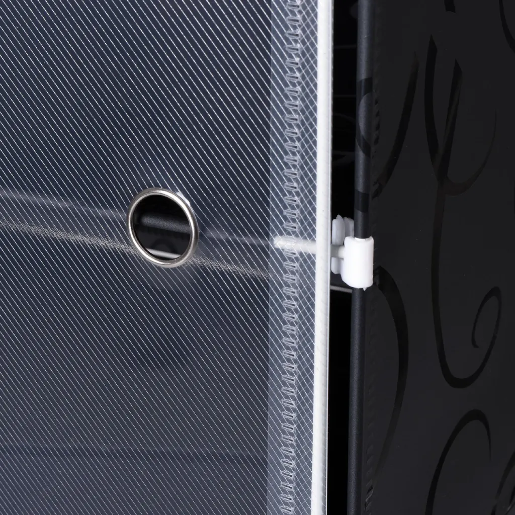 Scarpiera Nera Modulare Pola: Design Minimal per Ingresso e Camera - 5