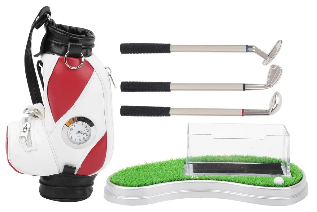 Organisez votre bureau avec ce porte-stylo golf et horloge multifonction