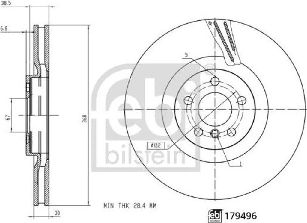 Disque de frein de rechange BMW X1 et Mini Cooper Countryman F60