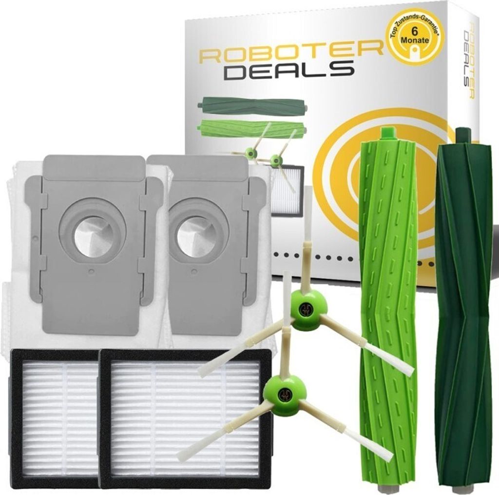 Zubehör Set, Ersatzteile Kit für iRobot Roomba Combo i5 Plus (2x Filter, 2x Seitenbürste, 2x Hauptbürste, 2x Beutel)