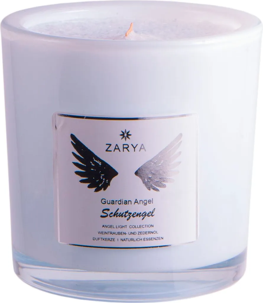 Bougie ange gardien artisanale parfumée en cire naturelle - 12cm