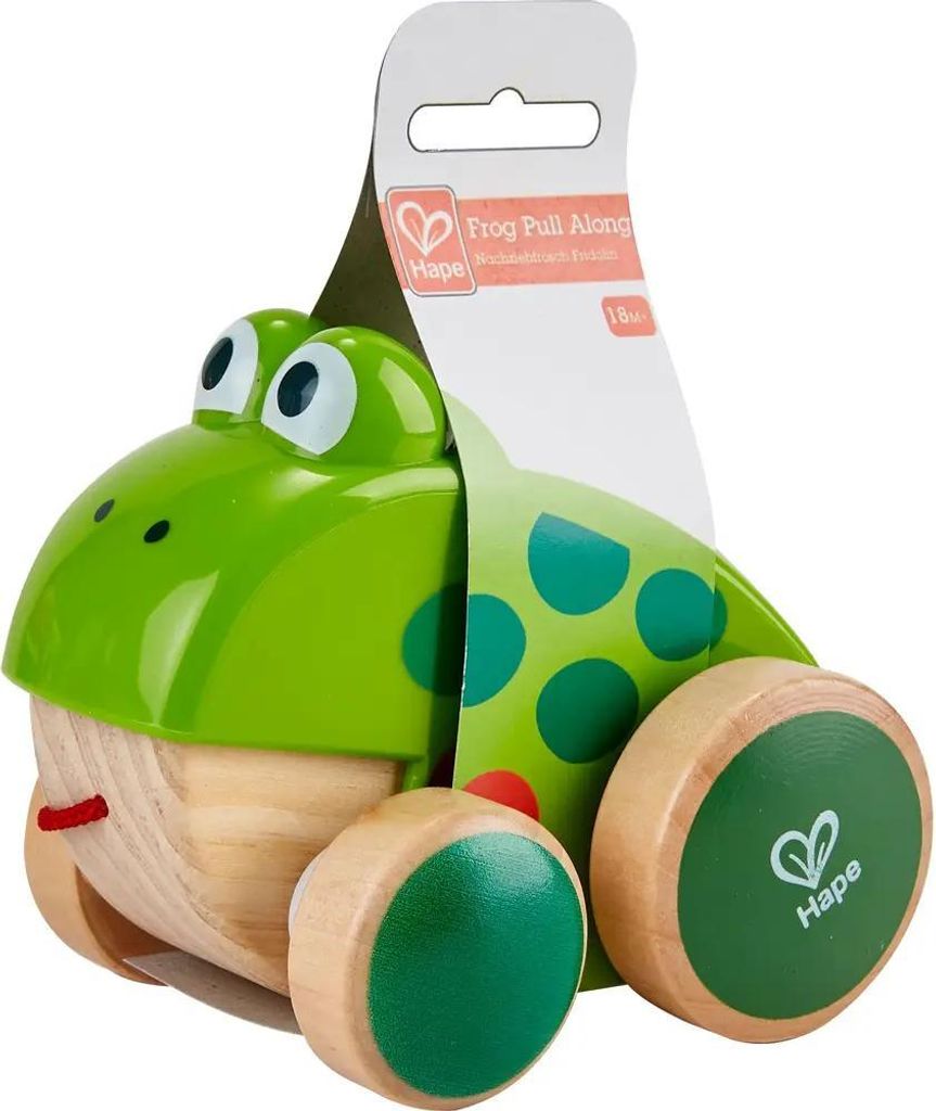 Hape Frog Pull Along, 12 Monat( e), 4 Rad/Räder, Grün, Holz Produktbild 