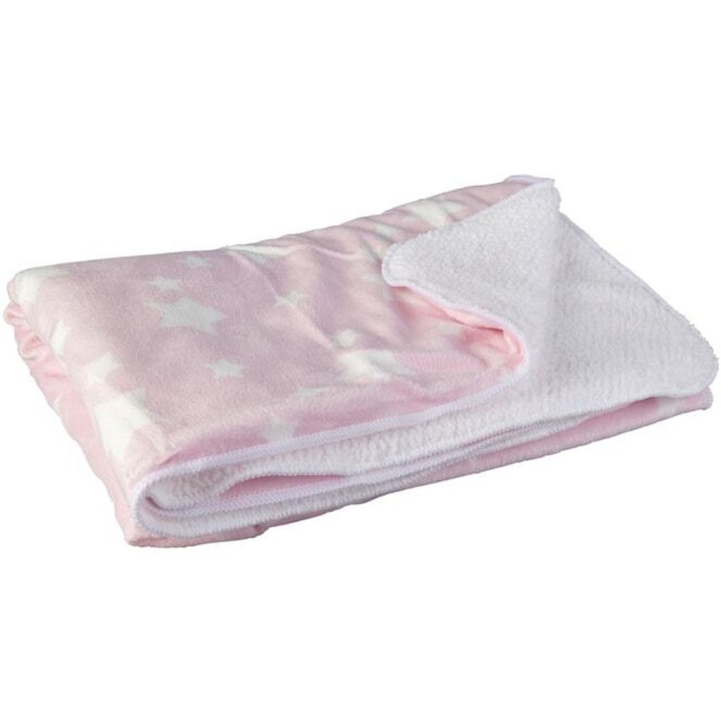 Babydecke - aus Polyester - 75 x 100 cm - rosa