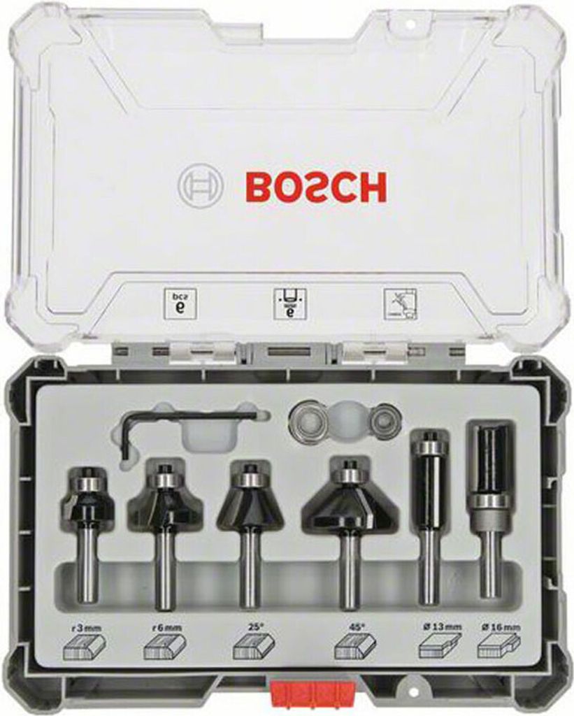 Bosch - Fräskopf - für Weichholz, Hartholz - 6 Stücke Immagine del prodotto 