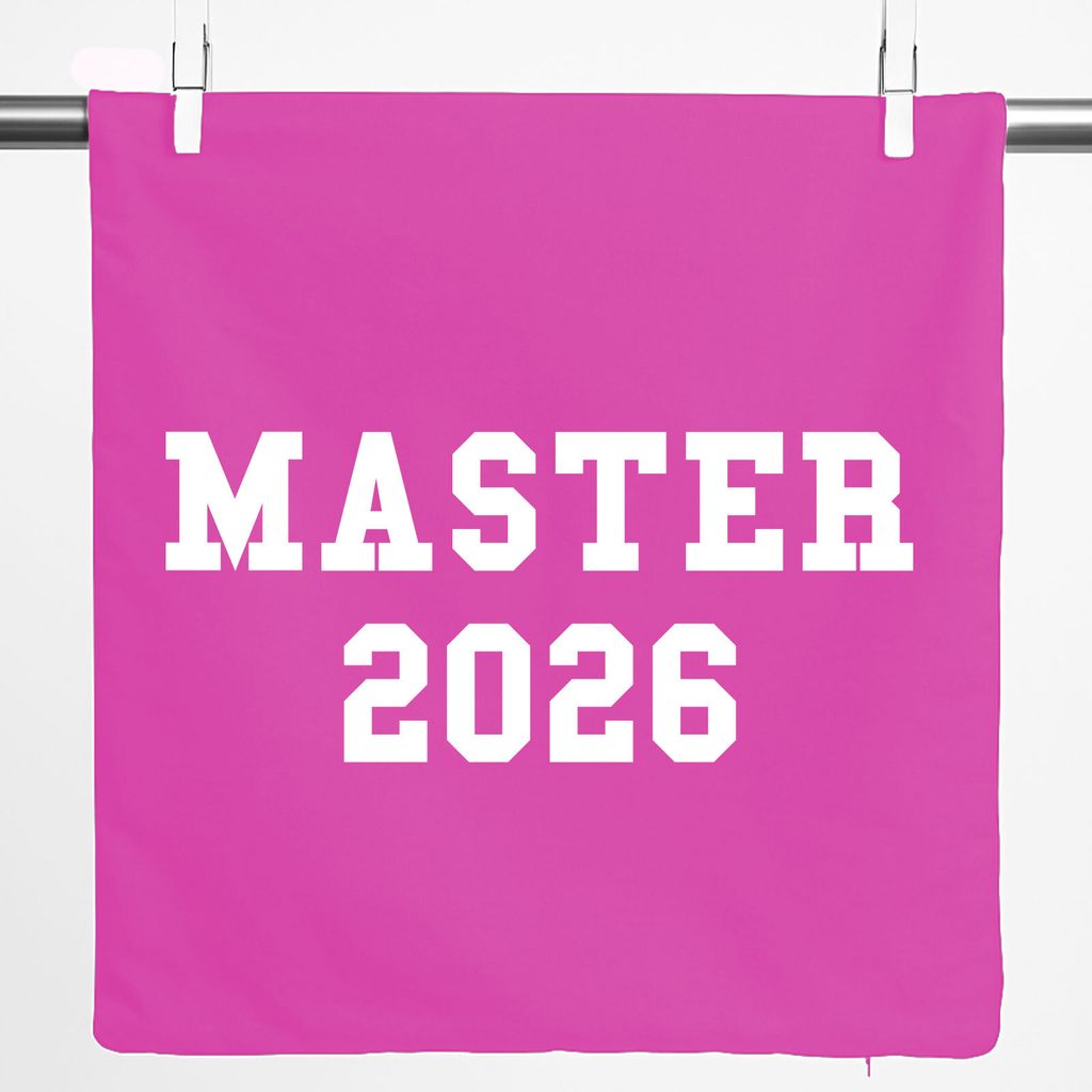 Huuraa Kissenbezug Master 2026 Abschluss 40x40cm Fuchsia Baumwolle Dekokissenbezug Geschenkidee