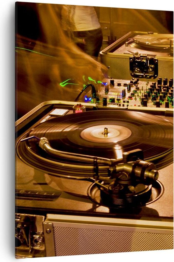 Bild auf Leinwand - Leinwandbild - Einteilig - Disco Tanz Musik Rhythmus - 70x100cm - Wand Bild - Wanddeko - Wandbilder - Leinwanddruck - Wanddekor...