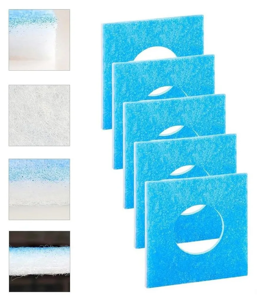 Filtres pour Purifier l'Air de Salle de Bain 22,6 cm Polyester Bleu x5