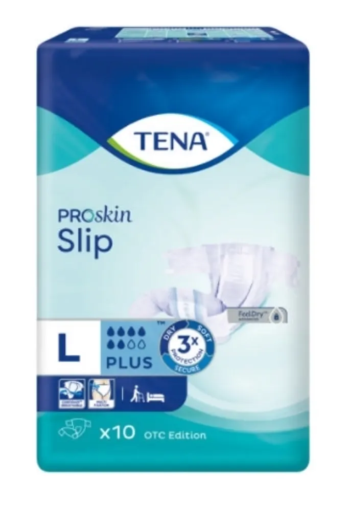 Tena Slip ProSkin Plus L Haute Absorption - Protection Respirante x10
