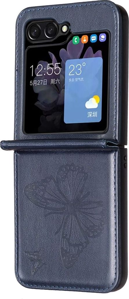 Mobigear Butterfly Samsung Galaxy Z Flip 7 FE Hülle Backcover - Blau