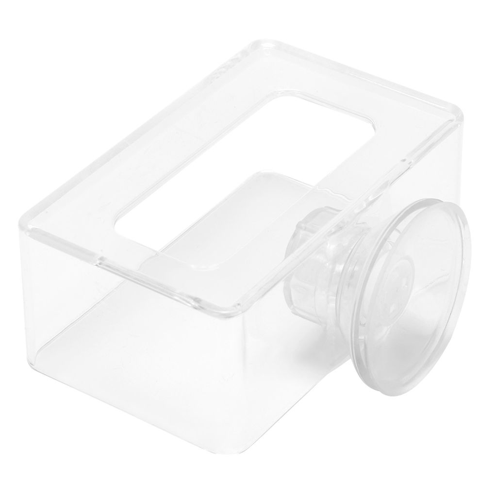 Einfach zu installierender Fischfutter-Futterring aus Acryl für Aquarien mit Saugnapf (S)