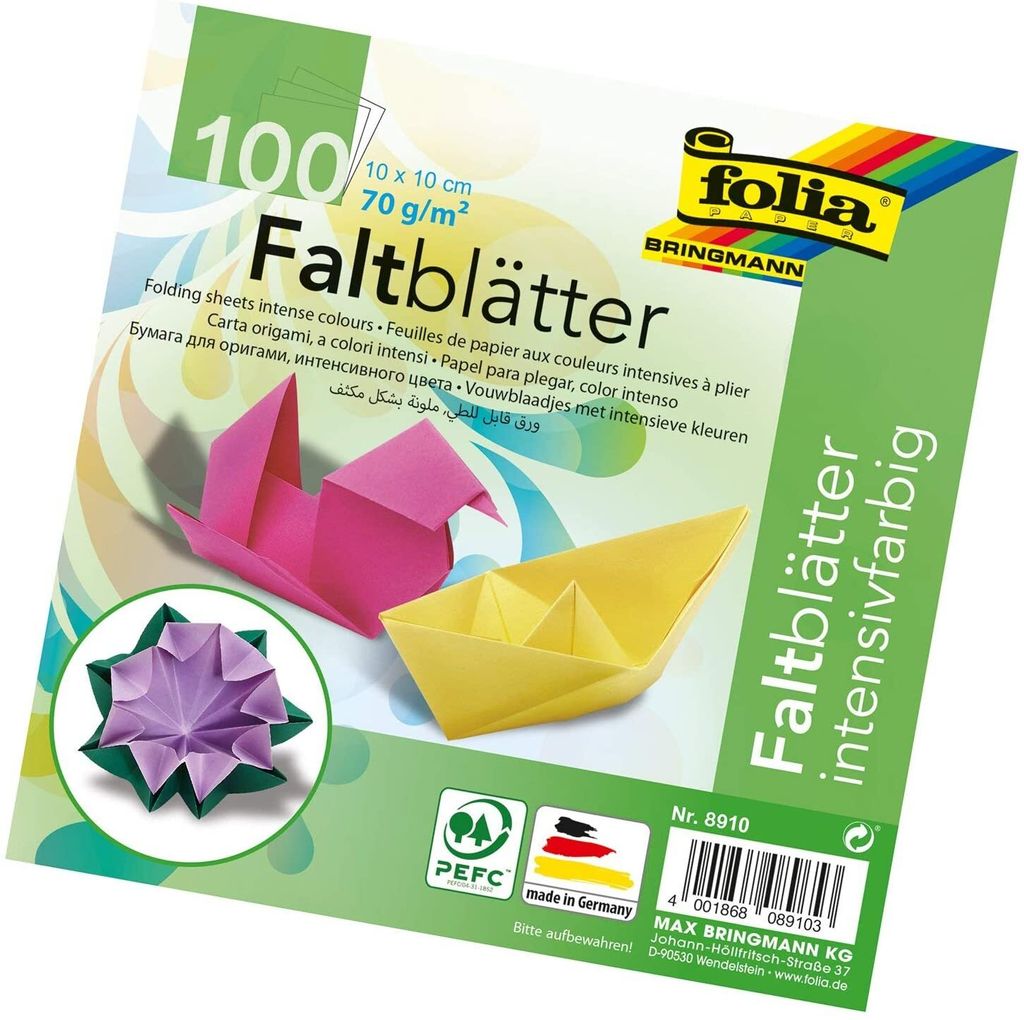 folia Faltblätter 100 x 100 mm 70 g/qm 100 Blatt Produktbild 