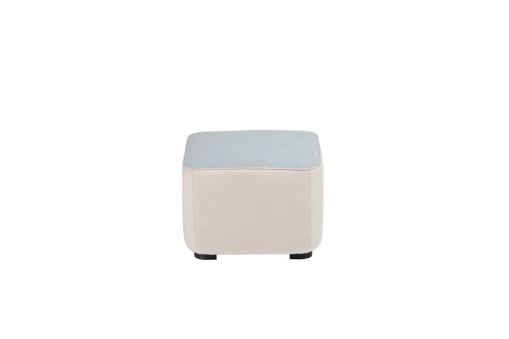 KETTLER Ego Universal Hocker Lounge 60x60x34 cm natte-linen/ frosty-chine Aluminium/Sunbrella