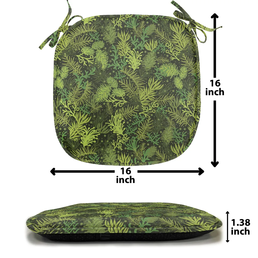 Coussin de Chaise Imperméable et Indestructible 40x40cm Vert Olive x4 - 4