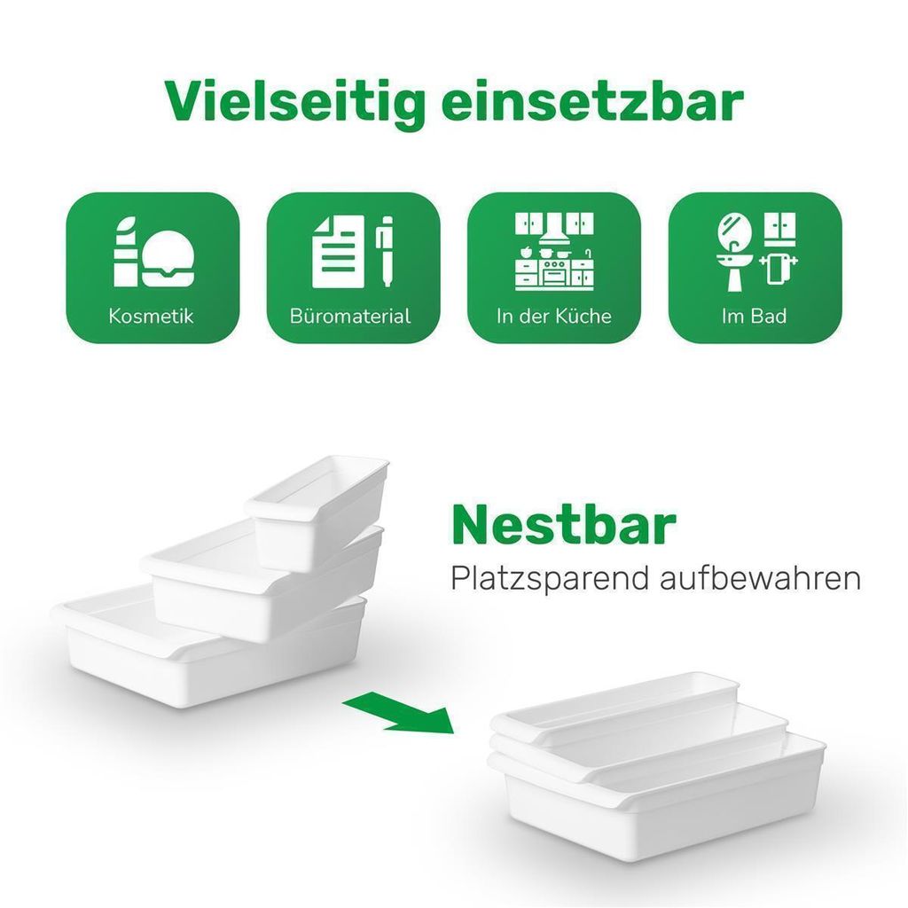 Novaliv Kühlschrank-Organizer, 30,5 x 7,5 x 16 cm, Produktbild 