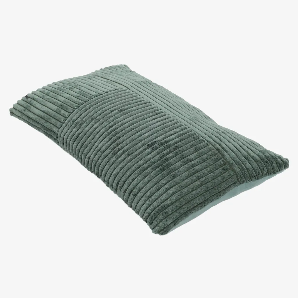 Coussin rectangulaire patchwork velours côtelé pour canapé et fauteuil - 6