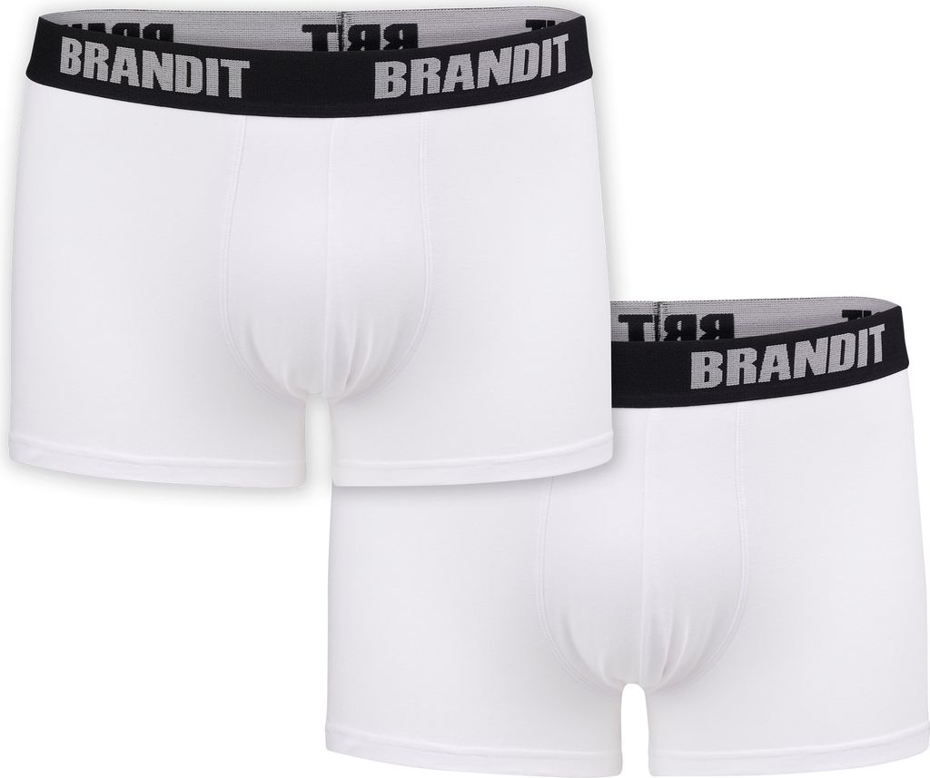 Brandit Boxer-Shorts Logo 2 Tasche Größe XL Farbe Weiß/Weiß