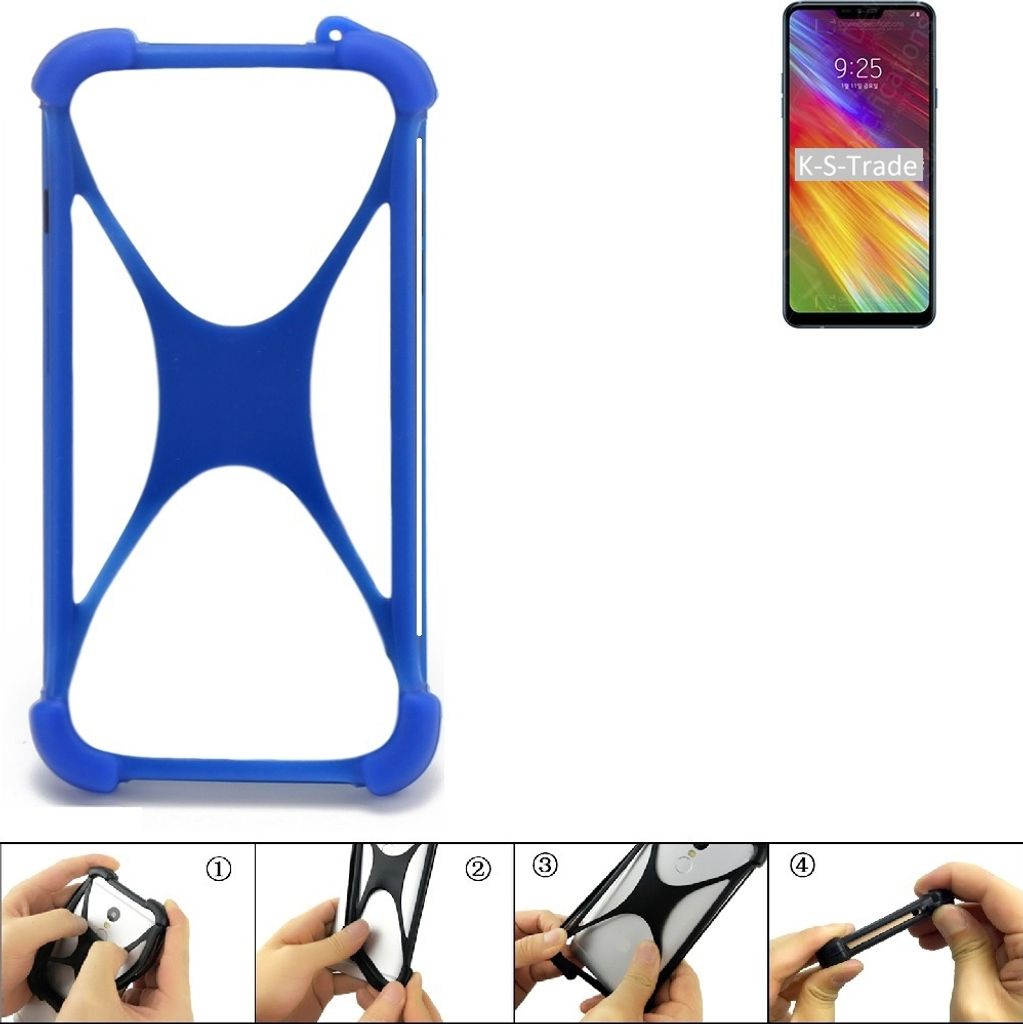 K-S-Trade Handy Hülle kompatibel mit LG Electronics Q9 Silikon Schutzhülle Cover Case Bumper Silikoncase TPU Softcase Schutz Hülle Smartphone