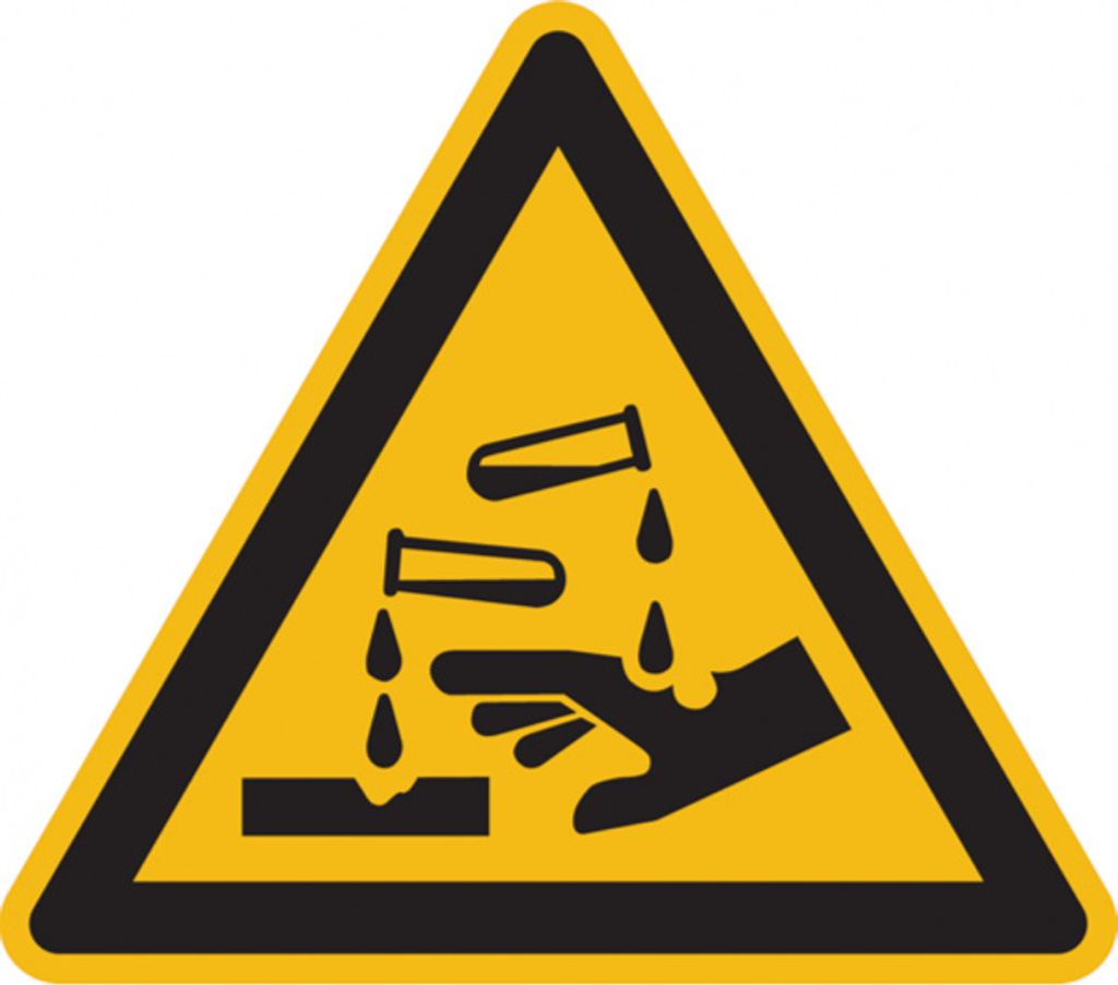 Dreifke Warnschild, Warnung vor ätzenden Stoffen W023 | PVC | 200x0 mm | ASR...