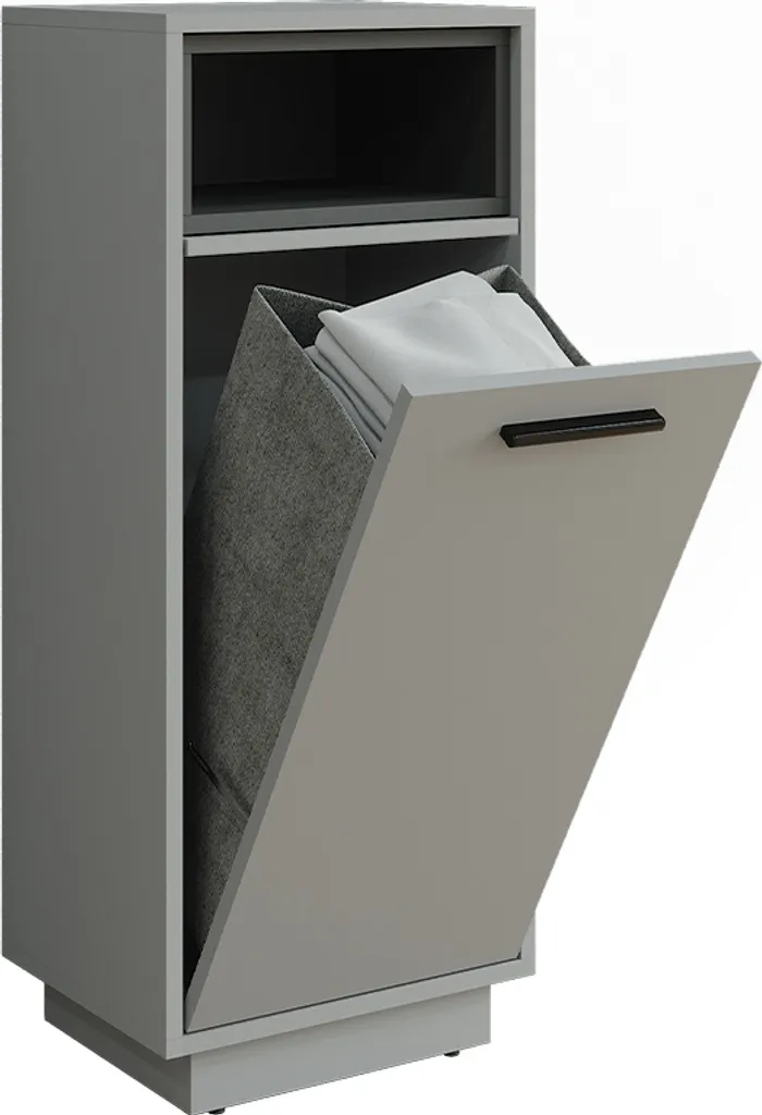 Rangement linge salle de bain Vicco Beatrice 38x93 cm gris anthracite