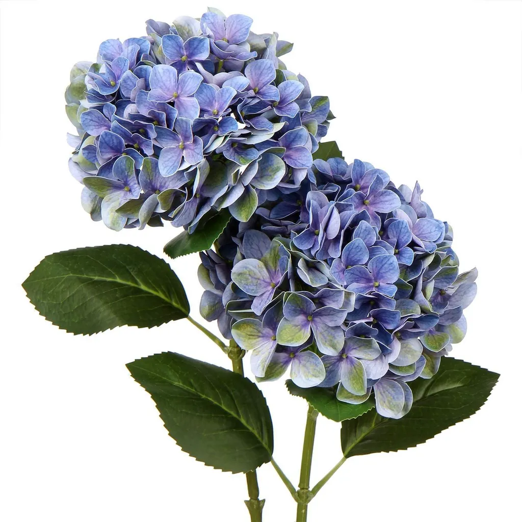 Hortensia Artificiel sans Entretien Bleu Ardoise pour Déco Durable x2