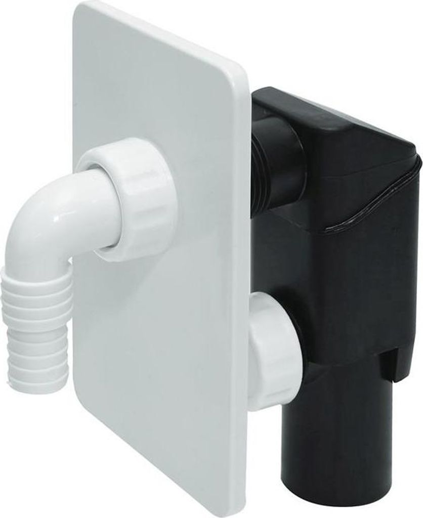 Unterputz Siphon weiß Geschirrspüler UP Sifon Waschmaschine Produktbild 