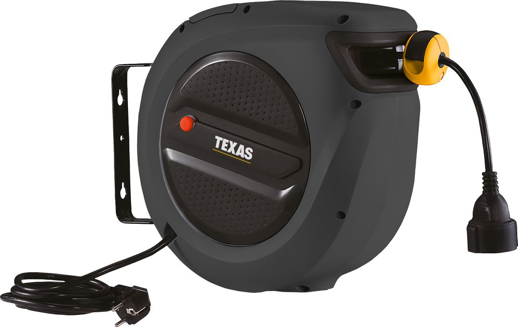 TEXAS Federzugtrommel Kabeltrommel Gerätetrommel 20 m 2500 Watt 230 V