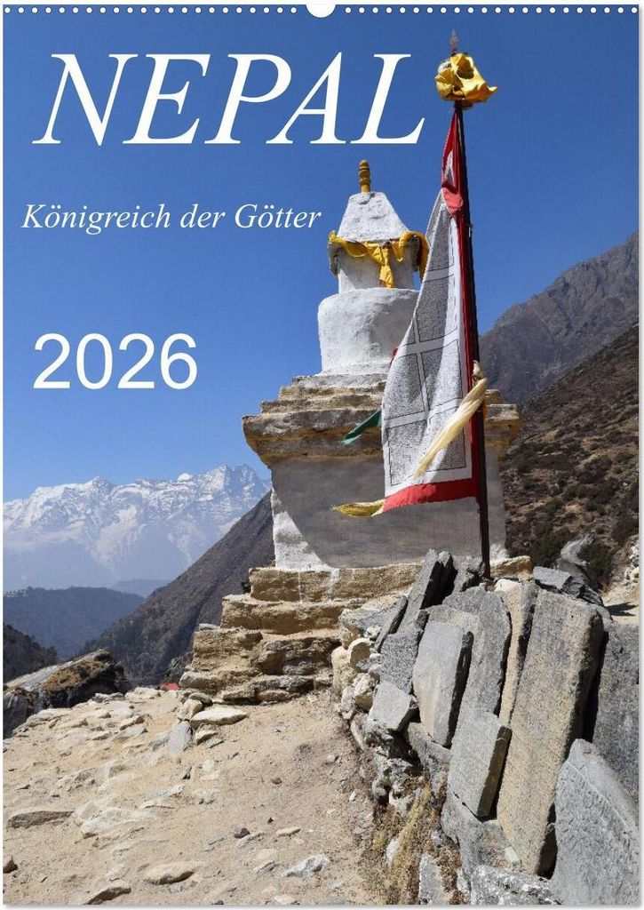 Nepal- Königreich der Götter (Wandkalender 2026 DIN A2 hoch), CALVENDO Monatskalender