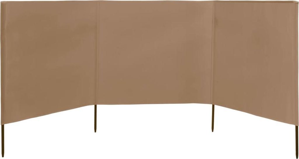 vidaXL 3-teiliges Windschutzgewebe 400 x 120 cm Taupe Produktbild 