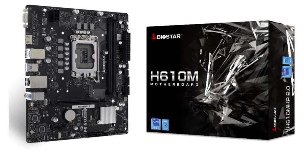 Biostar H610MHP 2.0 Carte Mère avec Support DDR4 et Sortie HDMI 4K UHD