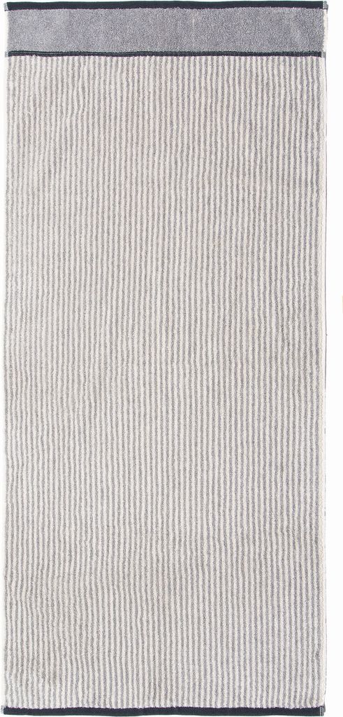 grace grand spa Duschtuch in gestreifter Optik Hellgrau/beige One Size