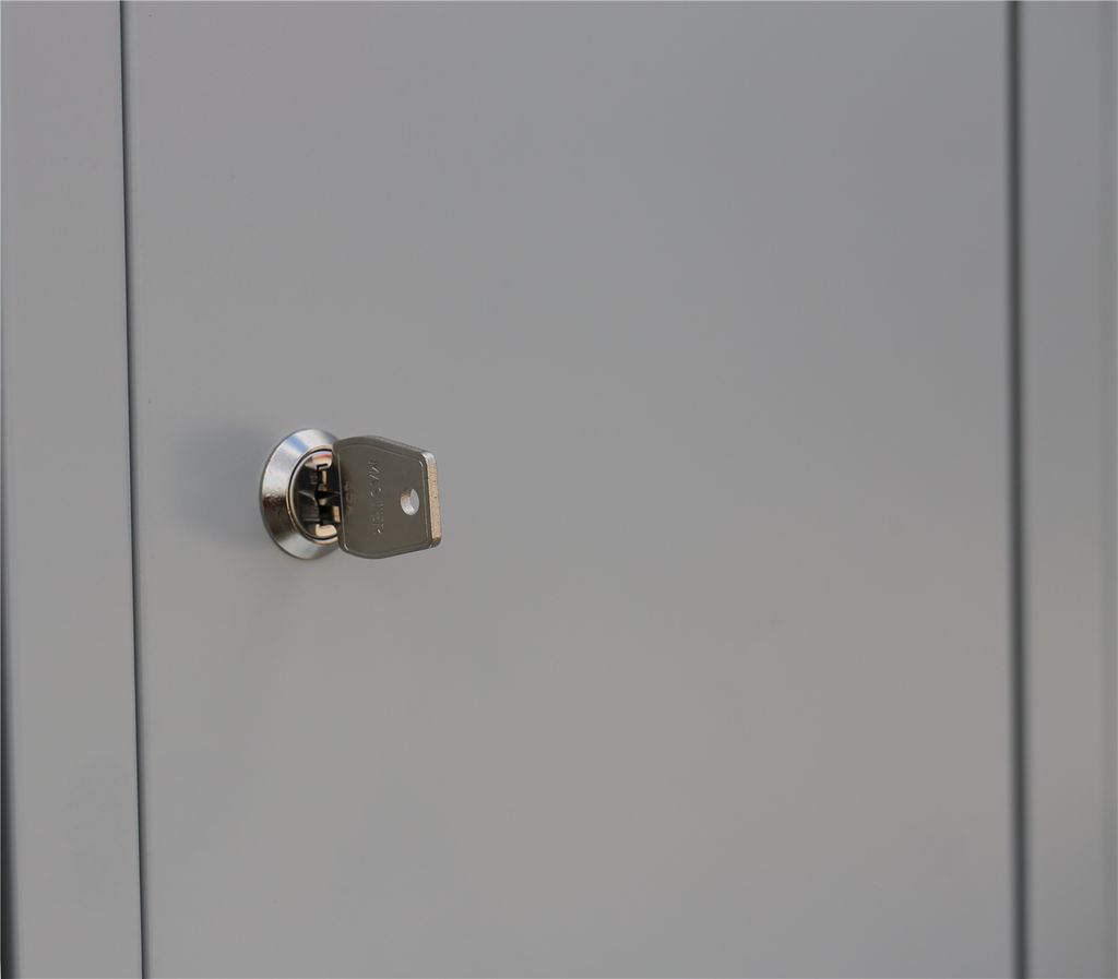 Schließfachschrank Fächerschrank 4 Fächer Spind 180x30x50cm lichtgrau X-520410