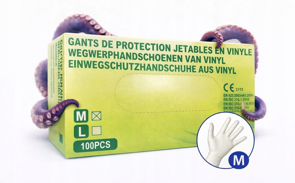 Jednorázové Rukavice Gants JETABLES Vinyl Transparentní Obrázek produktu 