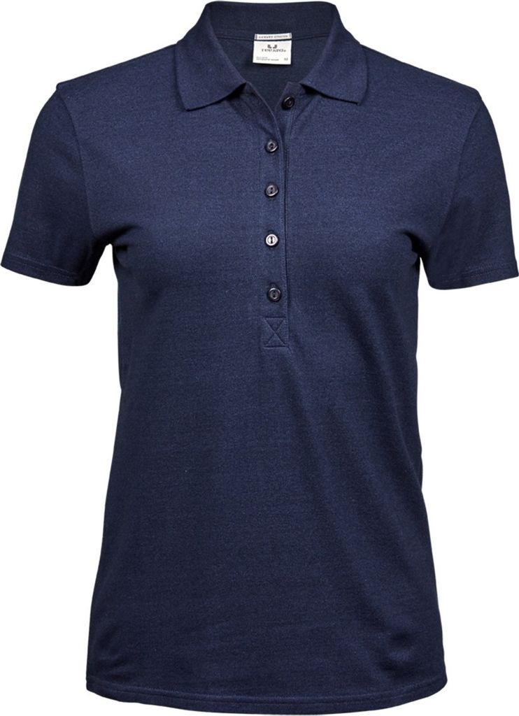 Tee Jays Damen Luxury Stretch Polo-Shirt, Kurzarm BC3307 (2XL) (Denim)