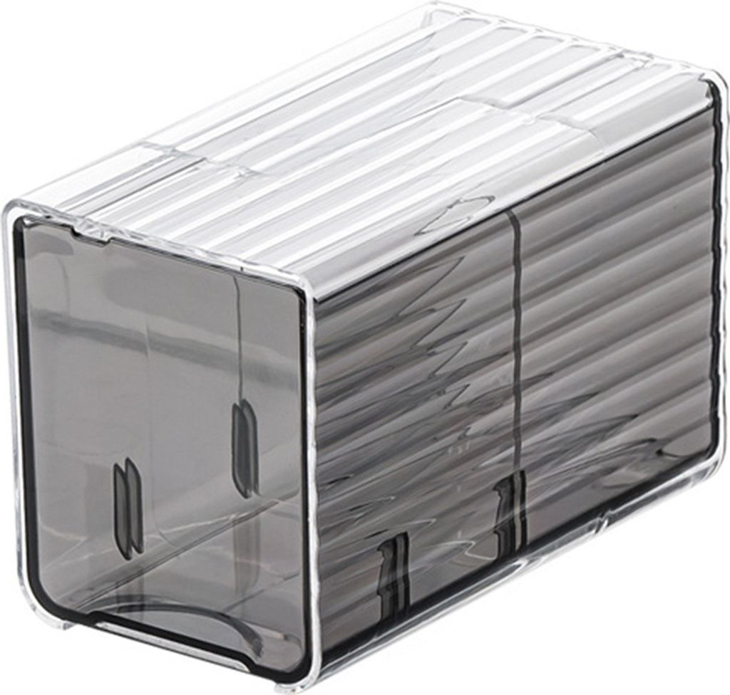 Aufbewahrungsbox, transparenter Kunststoff, wandmontierte Aufbewahrungsbox, platzsparend, Tupferpads, Make-up-Organizer für das Badezimmer zu Hause