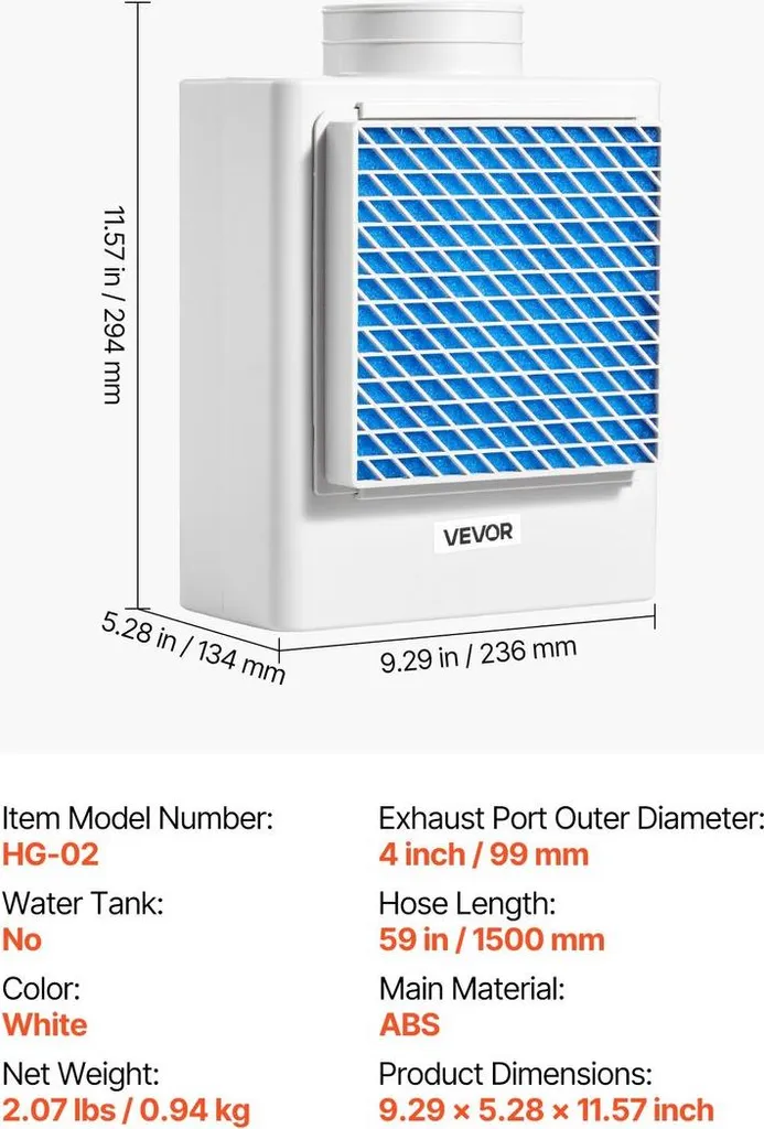 Fini l'Humidité : Kit de Ventilation Sèche-Linge Intérieur ABS 99mm Pro - 7