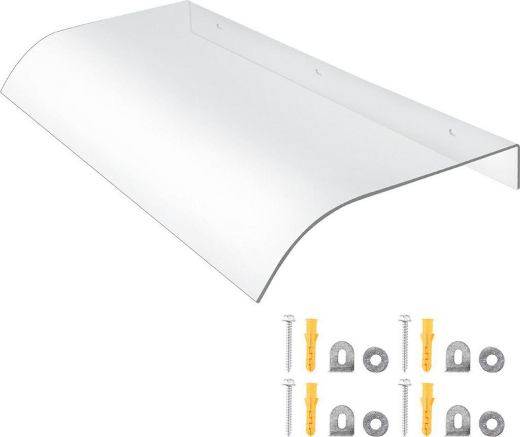 Jiubiaz Vordach brandneu 40x80cm Plexiglas und Fenster Produktbild 
