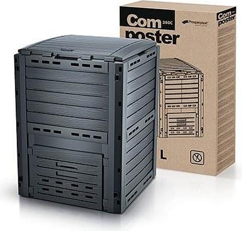 Kompostér COMPOGREEN WOODY 280 l - barva: antracit Immagine del prodotto 