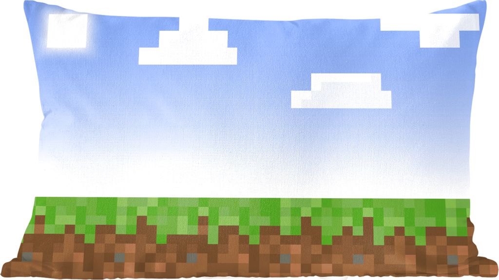 MuchoWow Zierkissen Sofakissen Wohnzimmer Dekokissen 50x30 cm Spiele - Pixel - Spiele - Gras - Wohnzimmerdekoration - Polster mit Photo