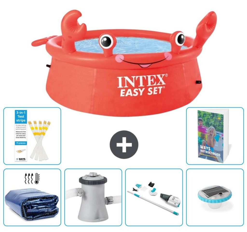 Easy Set Pool Rund - Krabbe - 183x51 cm - 7-teilig S81