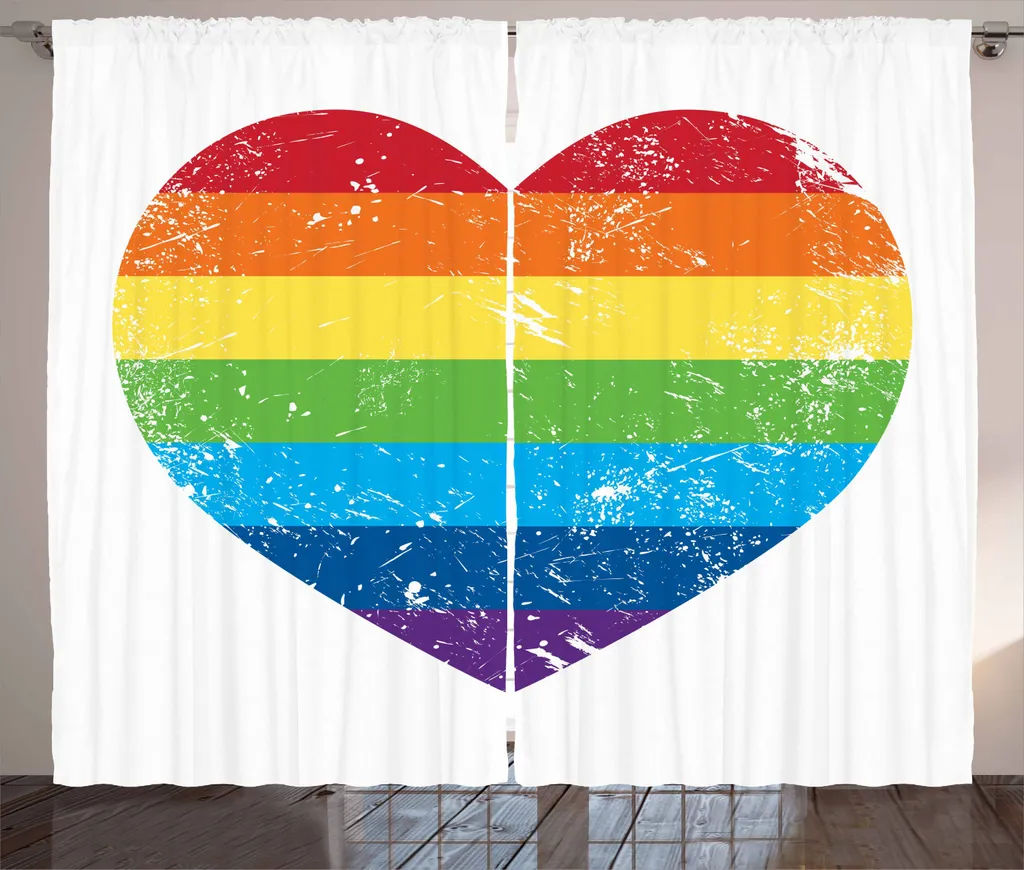 Tende Universali ABAKUHAUS Cuori Arcobaleno 280x225 cm