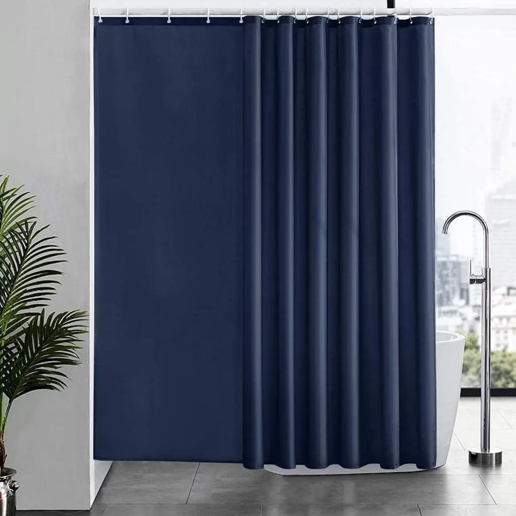 Tenda da doccia senza gancio con fodera a scatto, doppio