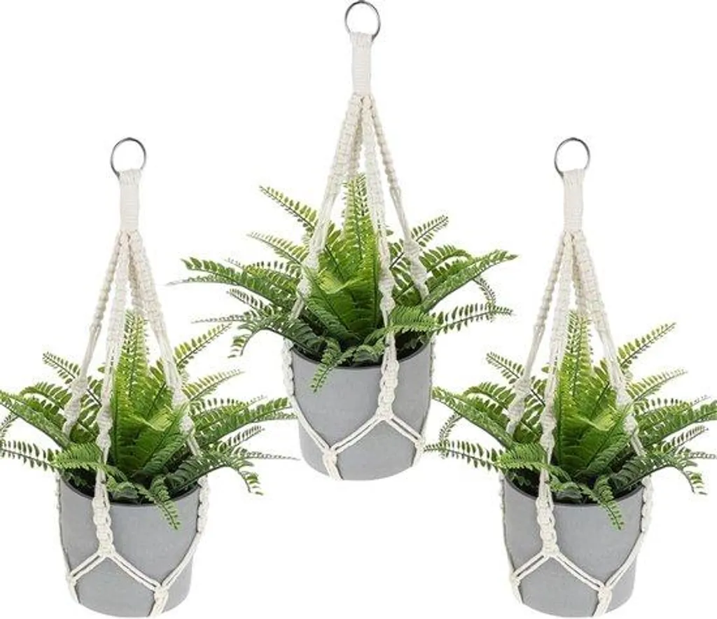Suspension murale bohème en coton - Lot de 3 guirlandes déco de 50 cm