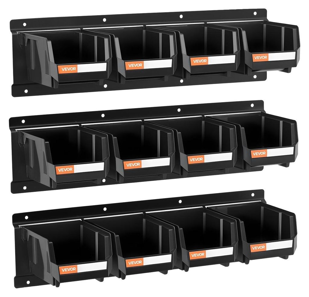 VEVOR Stapelboxen Wandmontage, 137x105x75mm (12er-Pack) & 3 Produktbild 