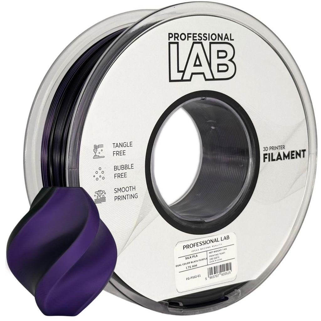 Filament Seide PLA Dual Color schwarz-violett Prof. Lab Produktbild 